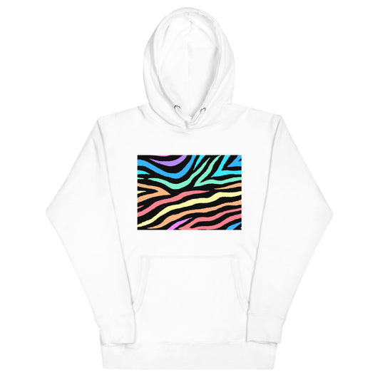 RAINBOW ZEBRA Unisex Hoodie - ASHRILEYPRINTS