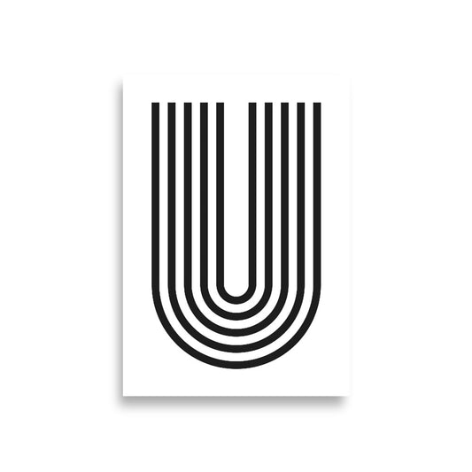 GEOMETRIC ABSTRACT U Poster - ASHRILEYPRINTS