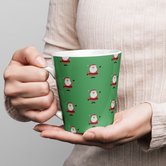 SANTA PRINT Latte mug - ASHRILEYPRINTS