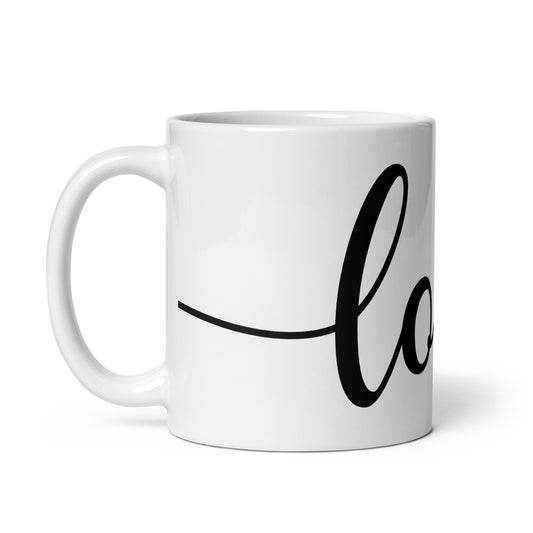 LOVE White glossy mug - ASHRILEYPRINTS