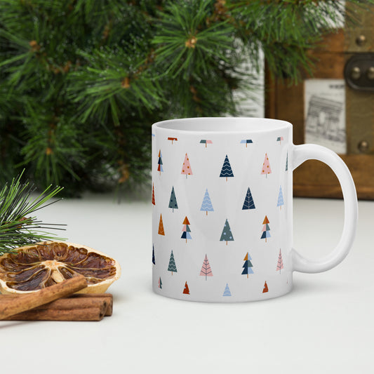 CHRISTMAS TREE White glossy mug - ASHRILEYPRINTS