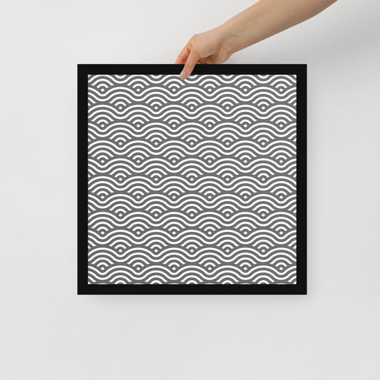 GEOMETRIC WAVES Framed poster - ASHRILEYPRINTS