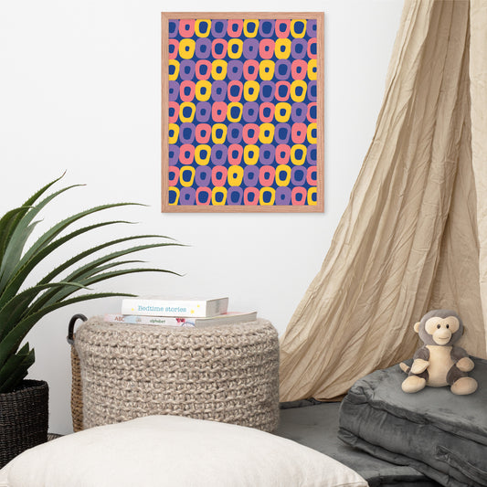 COLOURFUL CIRCLES Framed poster - ASHRILEYPRINTS