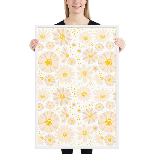 YELLOW DAISY DAISIES FLOWER FLORAL PRINT POSTER WALL ART HOME DECOR