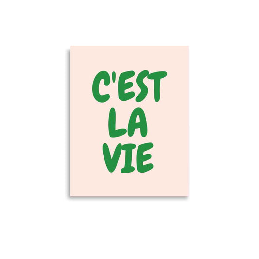 CEST LA VIE Art Poster for Home Decor