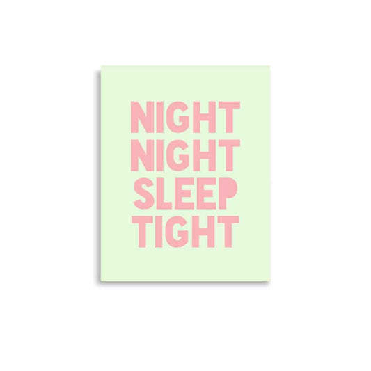 NIGHT NIGHT SLEEP TIGHT Motivational Wall Art Poster
