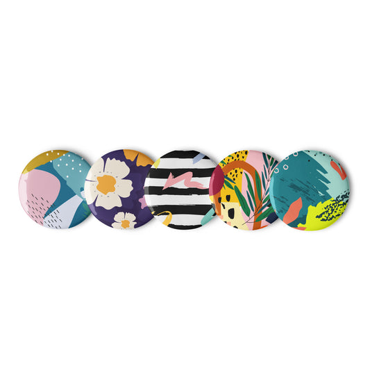 ABSTRACT Set of pin buttons - ASHRILEYPRINTS