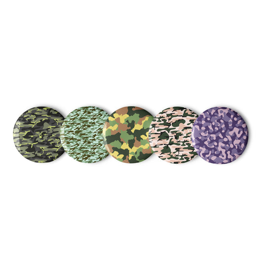 CAMO Set of pin buttons - ASHRILEYPRINTS
